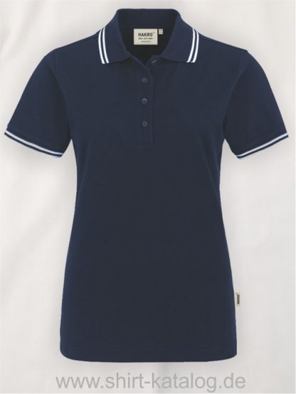 15878-hakro-women-poloshirt-twin-stripe –205-tinte