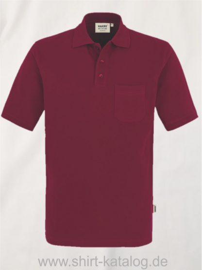 15884-Hakro-Pocket-Poloshirt-Top-802-weinrot