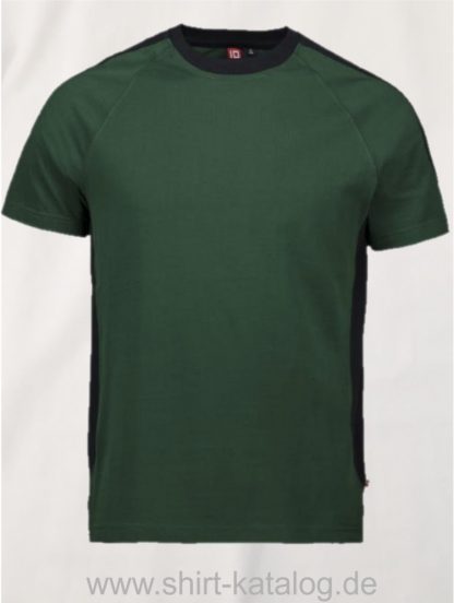12030-ID-Identity-pro-wear-t-shirt-kontrast-0302-bottle-green