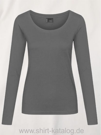 12332-EXCD-Women-T-Shirt LS-4095-Steel-Grey
