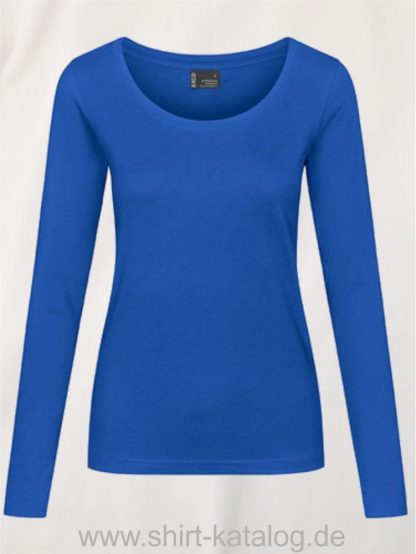 12332-EXCD-Women-T-Shirt LS-4095-cariben-blue