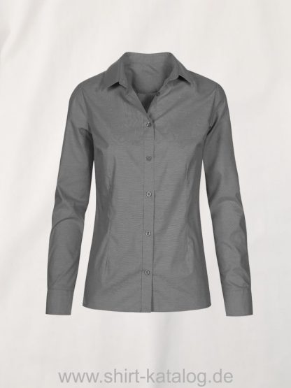 promodoro-women-oxford-shirt-ls-charcoal