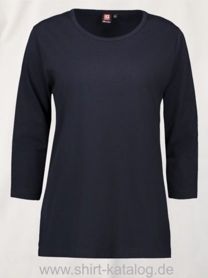 0313-PRO-Wear-Damen-T-Shirt-¾-Ärmel-navy-front