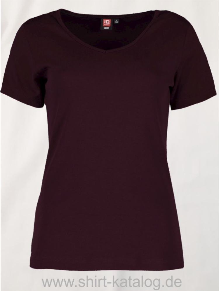 0506-Interlock-Damen-T-Shirt-V-Ausschnitt-bordeaux-front