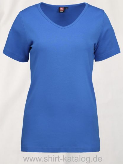 0506-Interlock-Damen-T-Shirt-V-Ausschnitt-türkis-front