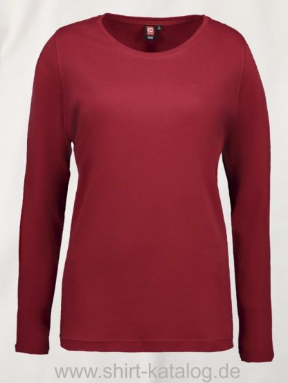 0509-Interlock-Damen-langarm-rot-front