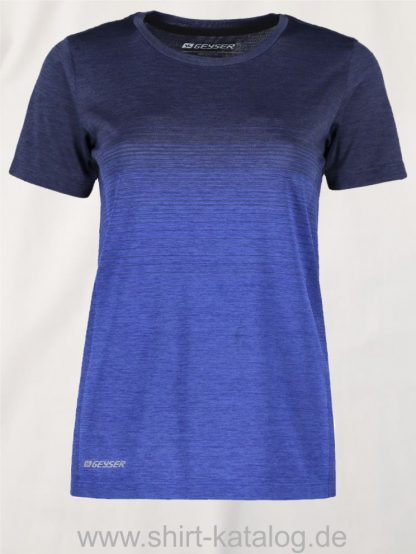 G11024-Woman-seamless-s-s-T-shirt-striped-navy-melange-front