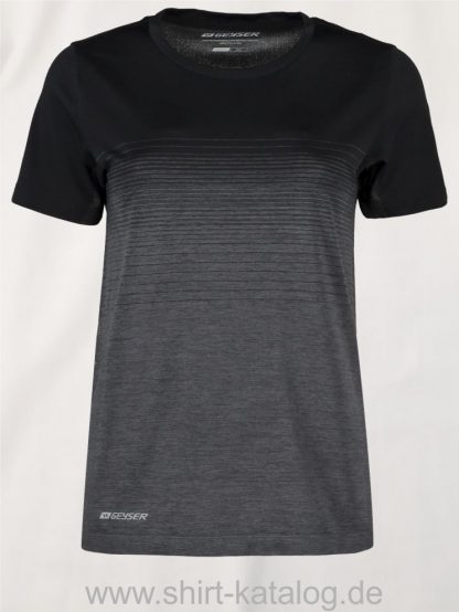G11024-Woman-seamless-s-s-T-shirt-striped-schwarz-front