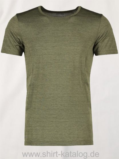 G21020-Man-seamless-s-s-T-Shirt-oliv-meliert-front