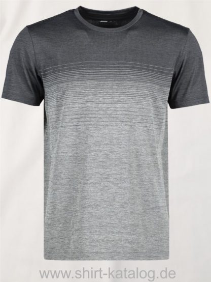G21024-Man-seamless-s-s-T-shirt-striped-anthracite-melange-front
