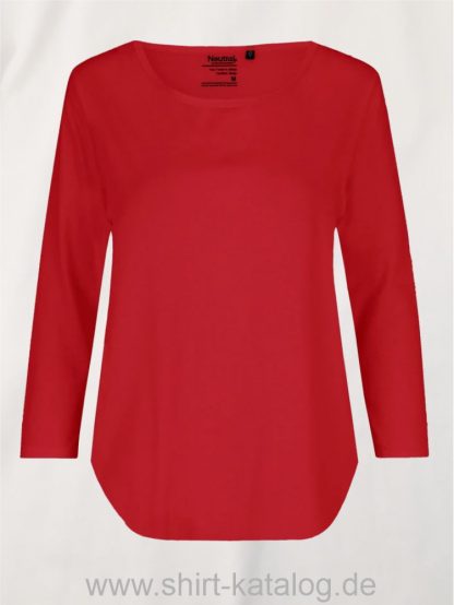 11152-Neutral-Ladies-Three-Quarter-Sleeve T-Shirt-red