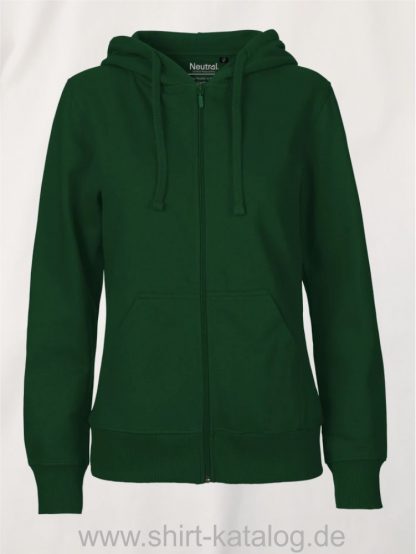 11160-Neutral-Ladies-Zip-Hoodie-bottle-green