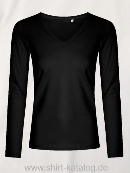 XO-V-Neck-T-LS-Women-black