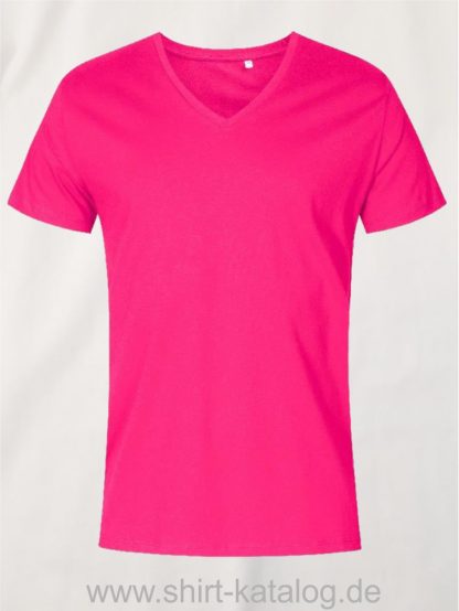 XO-V-Neck-T-Shirt-Men-bright-rose