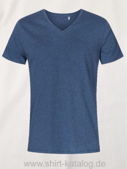 XO-V-Neck-T-Shirt-Men-heather-navy
