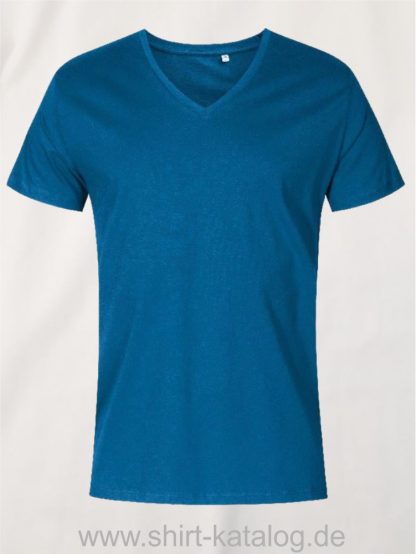 XO-V-Neck-T-Shirt-Men-petrol