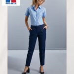 16740-0R933F0-Russell-Kurzärmelige-Oxford-Bluse