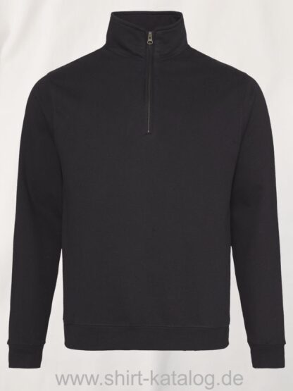 JH046-Sophomore-1-4-Zip-Sweat-Jet-Black